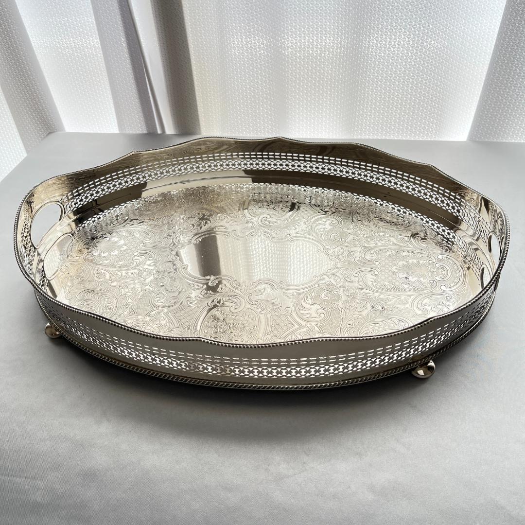 【Mappin&Webb】 マッピンアンドウェッブ ギャラリートレー 45cm