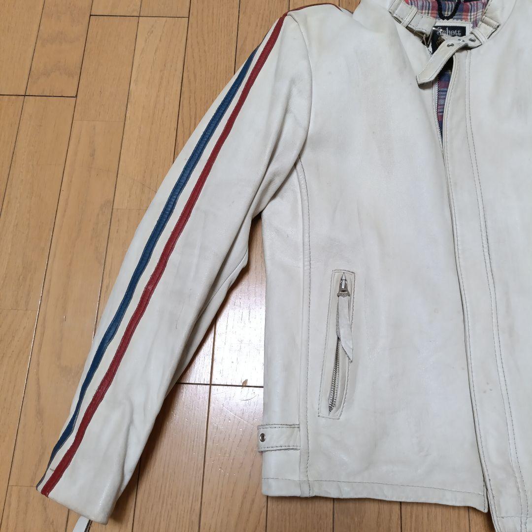 Schott シングルライダース クラシックレーサー L