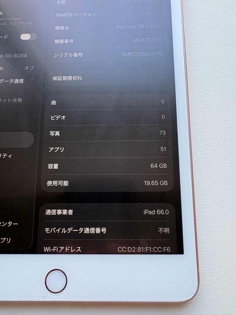 iPad mini5 64GB 本体