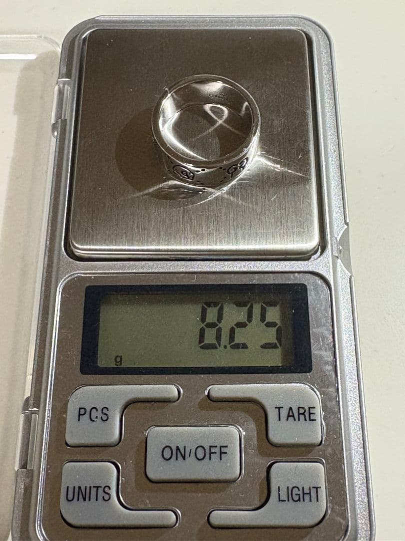 GUCCI ゴースト スカル リング ワイド　刻印サイズ:18号【箱/ポーチ付】