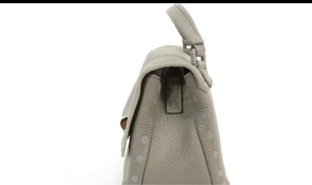 ZANELLATO グレー レザー ハンドバッグ