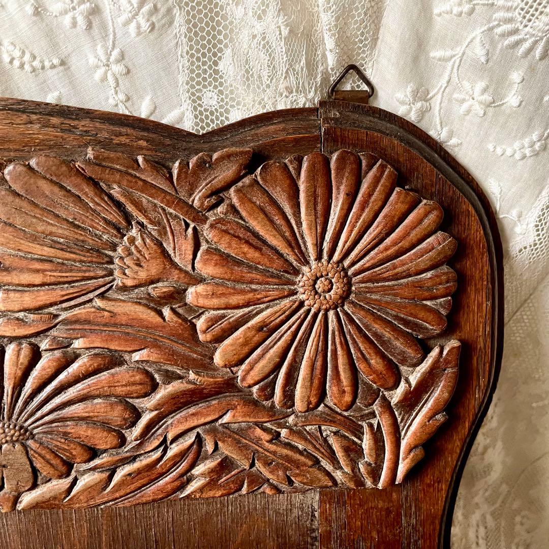 19世紀イギリスアンティーク壁掛け木製レターラック　家具シェルフステーショナリー