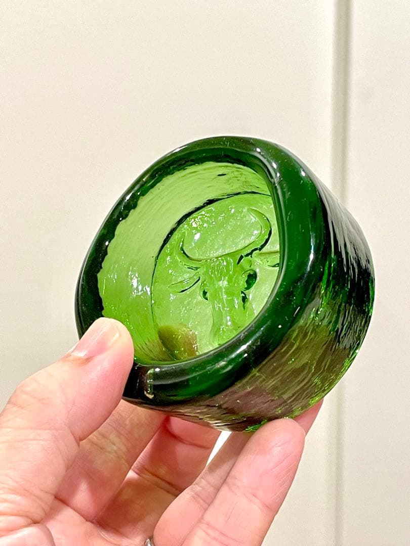 【希少】 Erik Hoglund 牛 灰皿 グリーン ボダ Boda 北欧