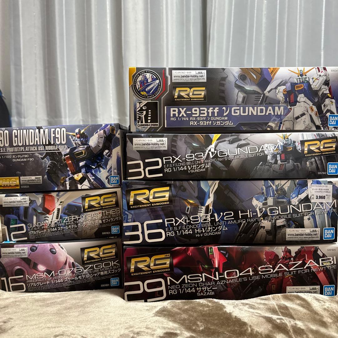 RG MGガンプラ7点まとめ売り HI-νガンダム F90 サザビー 福岡ν