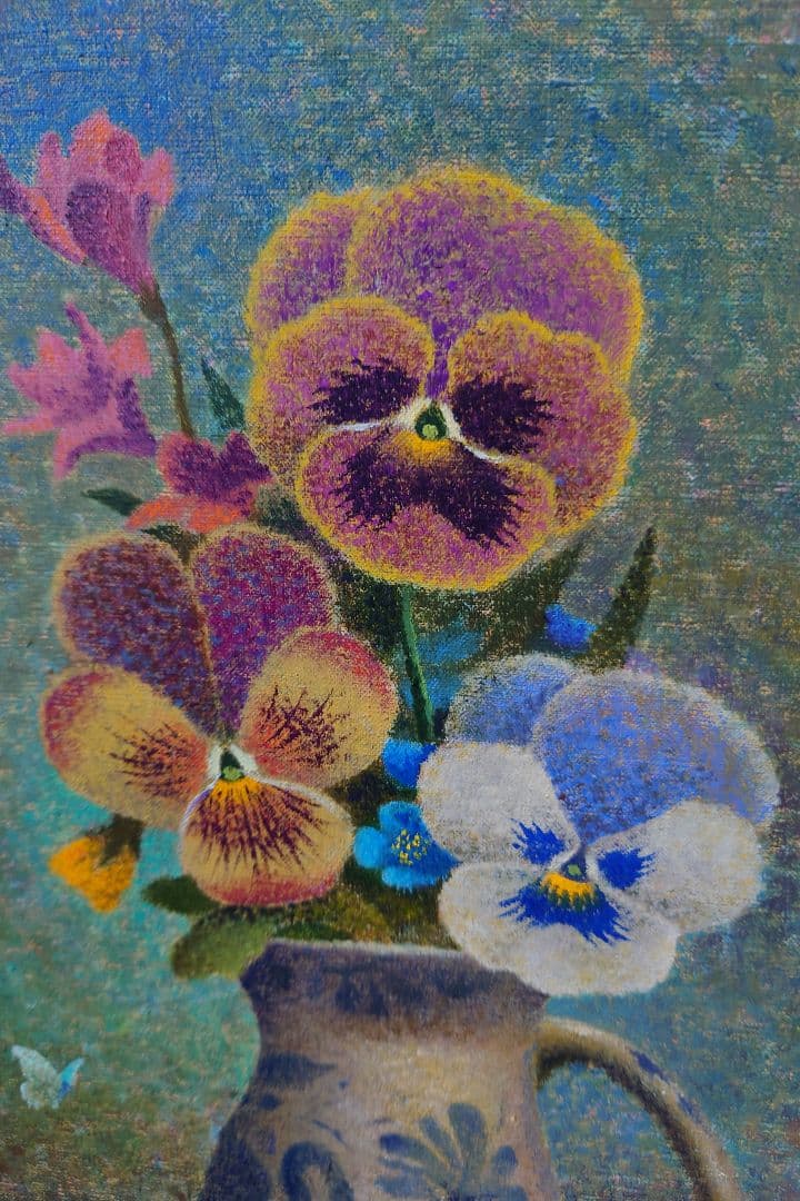 小原 稔 [ 訪れ ] 真筆 絵画 油絵 真作 油彩