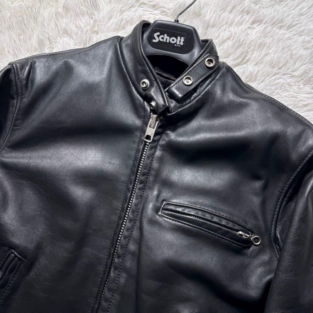 お*ん様 希少モデル✨ ショット ライダースジャケット ボアライナー 641E