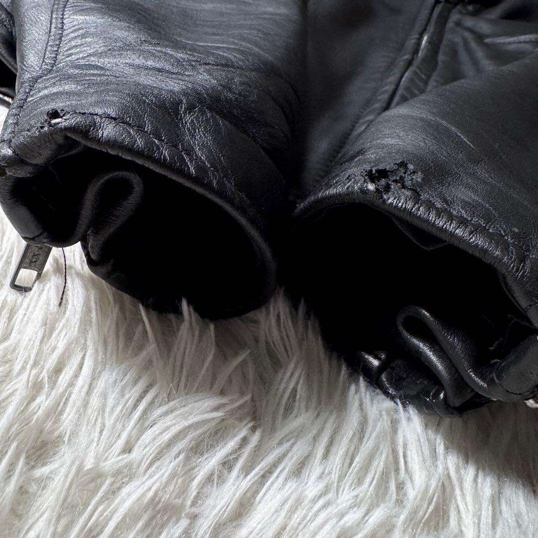 お*ん様 希少モデル✨ ショット ライダースジャケット ボアライナー 641E