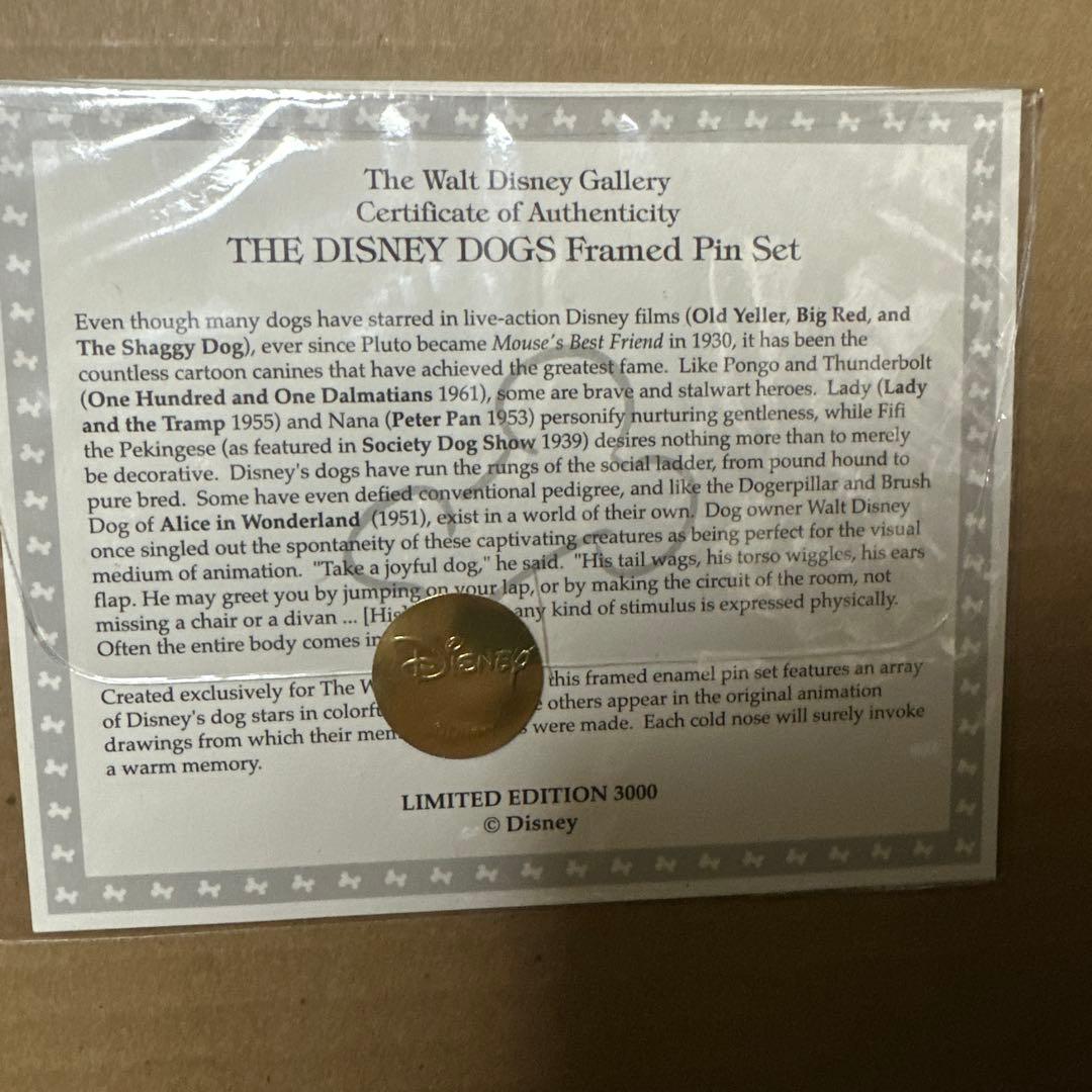 2002ディズニー犬のキャラクターピンズフレーム