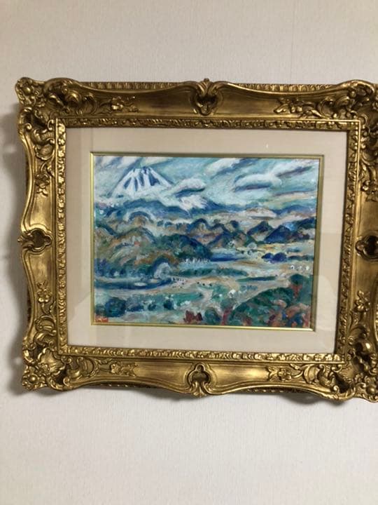 値下げ　梅原龍三郎の富士の油彩画模写