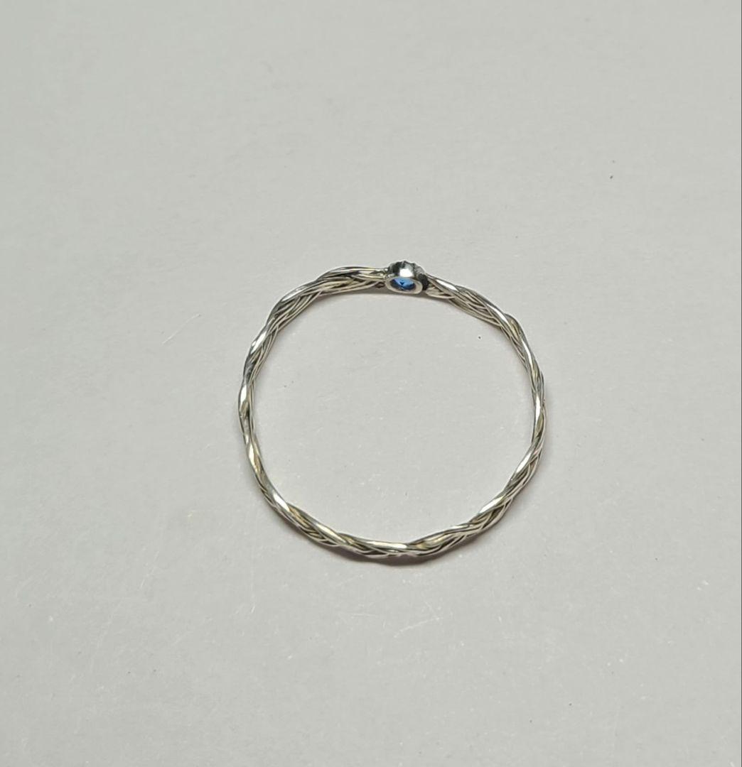 鮮やかなビビッドブルー★ドイツアウイナイトリングSV編み込み★