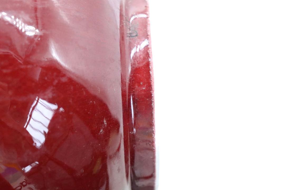 中国　紅釉長頸瓶　送料込み250614