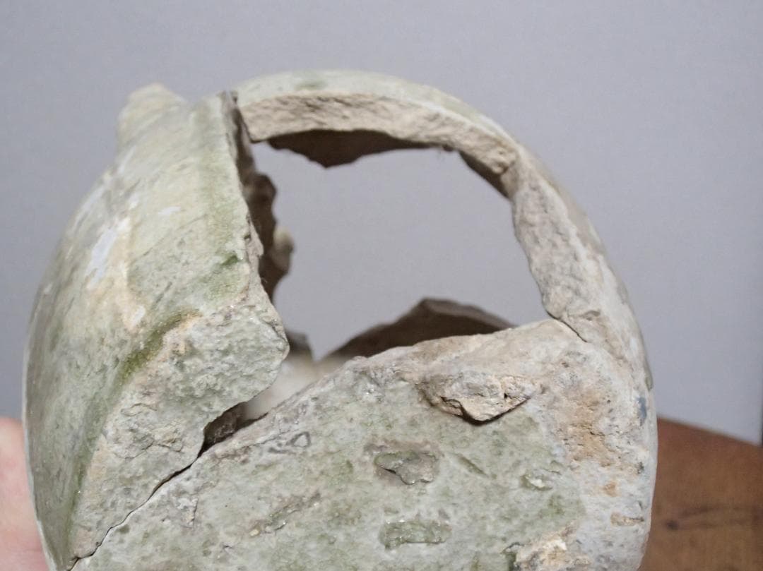 骨董　水注ぎ　古瀬戸　灰釉