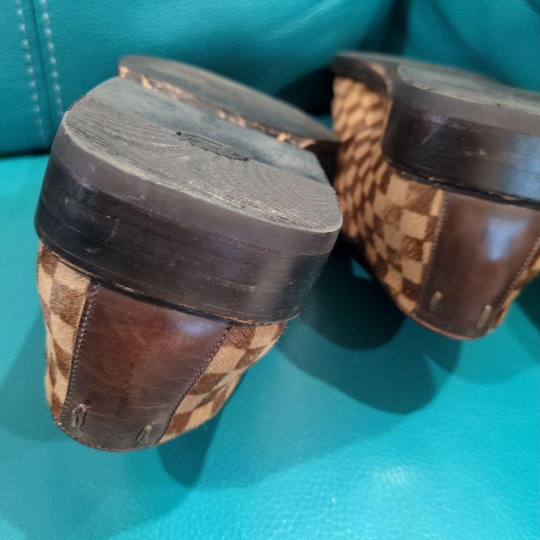 LOUIS VUITTON　ダミエ　ハラコ シューズ　26.5（26）