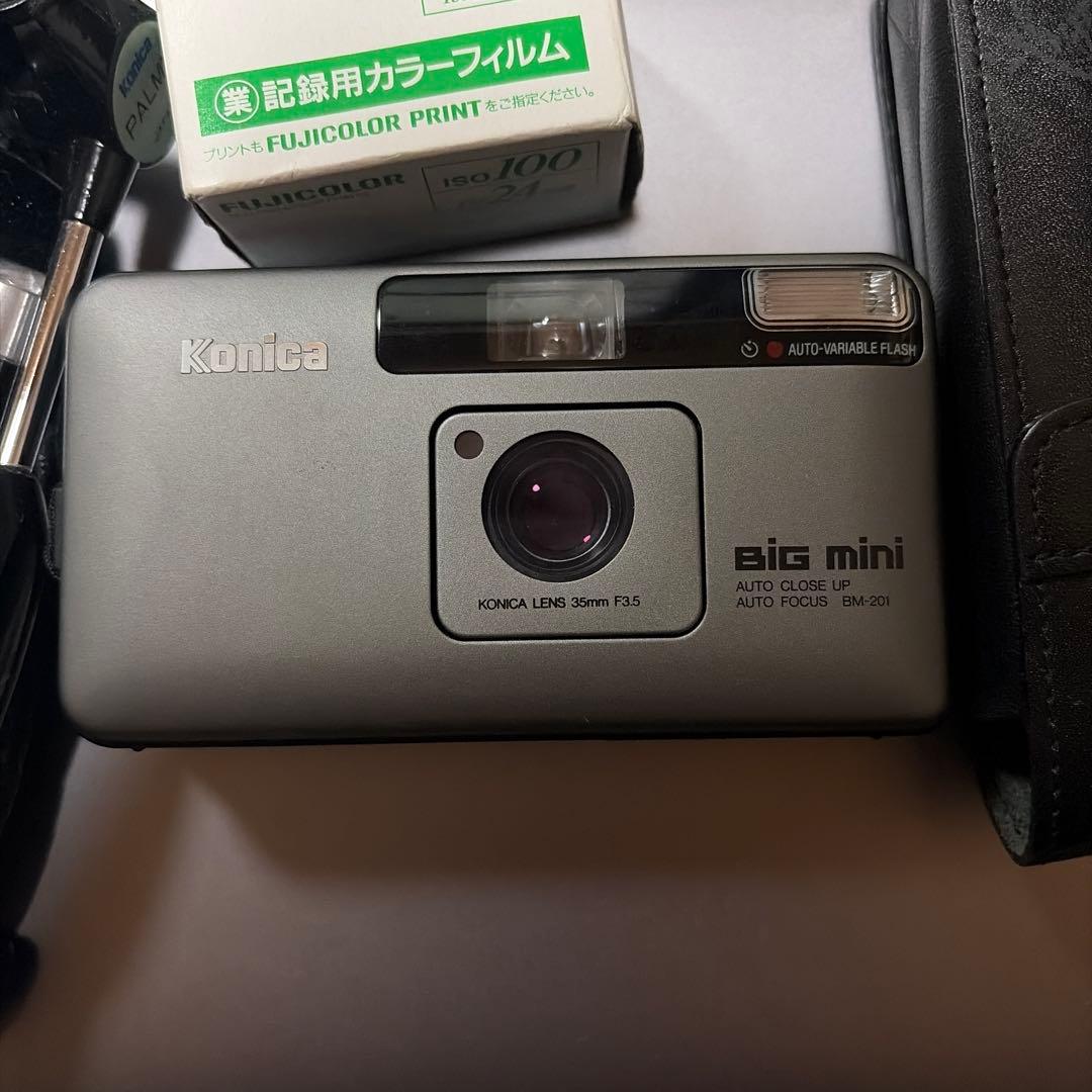 Konica Big mini コンパクトカメラ ケース、3脚、フィルム付き！