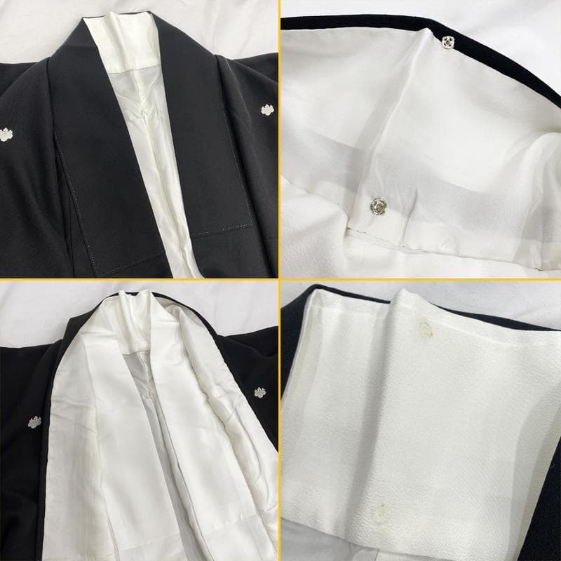 508mo43●豪華 総刺繍 相良刺繍 黒留袖 船 合戦 扇的 平家物語 希少柄