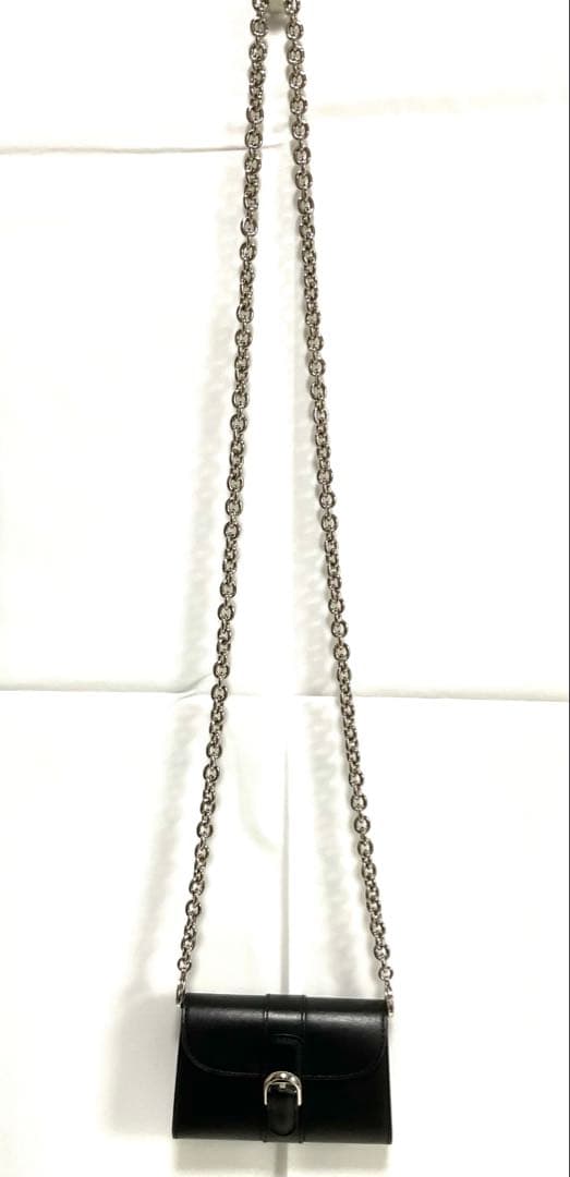 DELVAUX ブリヨン　チェーンカードホルダー、ケース　アップダウン柄