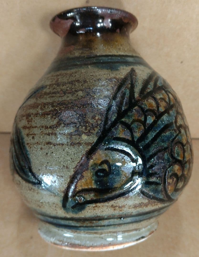 毎日オークション落札品【本物保証】金城次郎「壷屋焼 徳利 ぐい呑」2セット全共箱