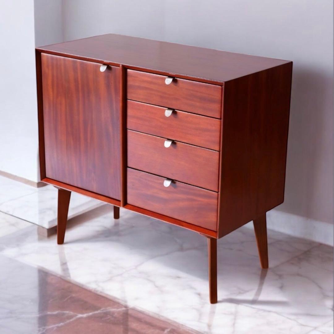 G 新品 北欧 リビングボード キャビネット 80cm サイドボード 本棚