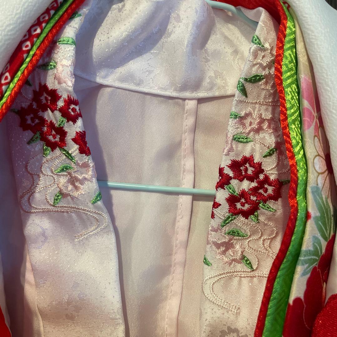 京都 花ひめ 捻り梅 赤 3歳　七五三着物