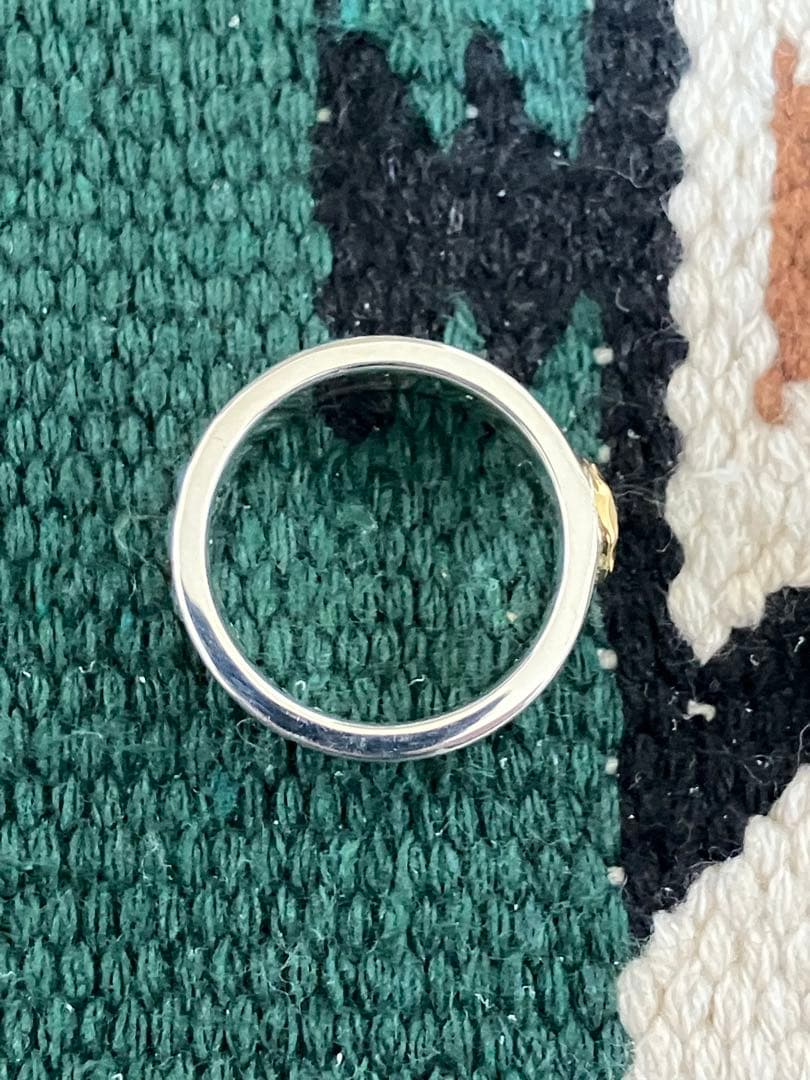 goro's ゴローズ　メタル付き平打ちリング 19号 イーグルメタル　k18