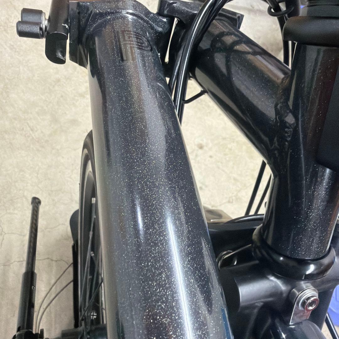 ブロンプトP line 4速ミッドナイトブラック クロモリ➕一部チタンフレーム