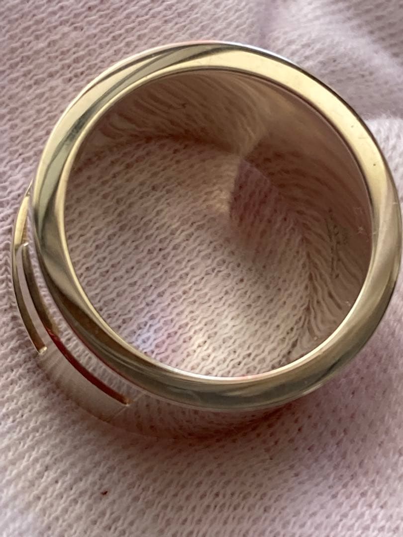 美品GUCCI グッチＧワイドリング １０号