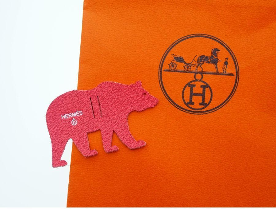 エルメス プティ・アッシュ ラッピングチャーム 熊 ベア レッド HERMES