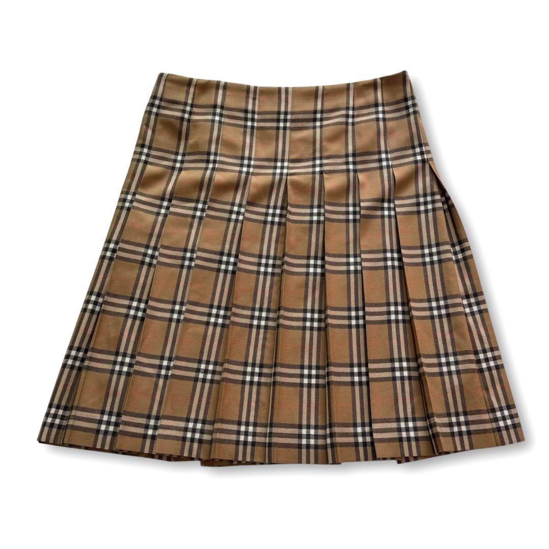 バーバリーロンドン ノバチェック プリーツスカート ベルト 大きいサイズ 15号