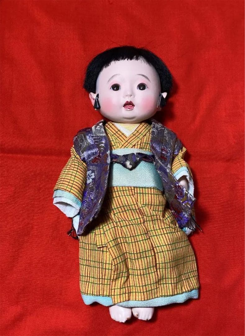 レトロ　お座りできる人形　市松人形　アンティーク