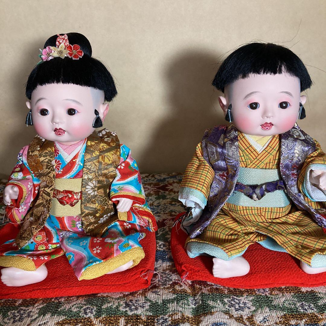 レトロ　お座りできる人形　市松人形　アンティーク