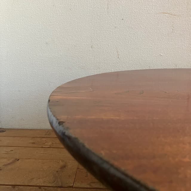 ヴィンテージ 古道具 欅 木製 円形 折りたたみ ちゃぶ台 骨董 レトロ こたつ