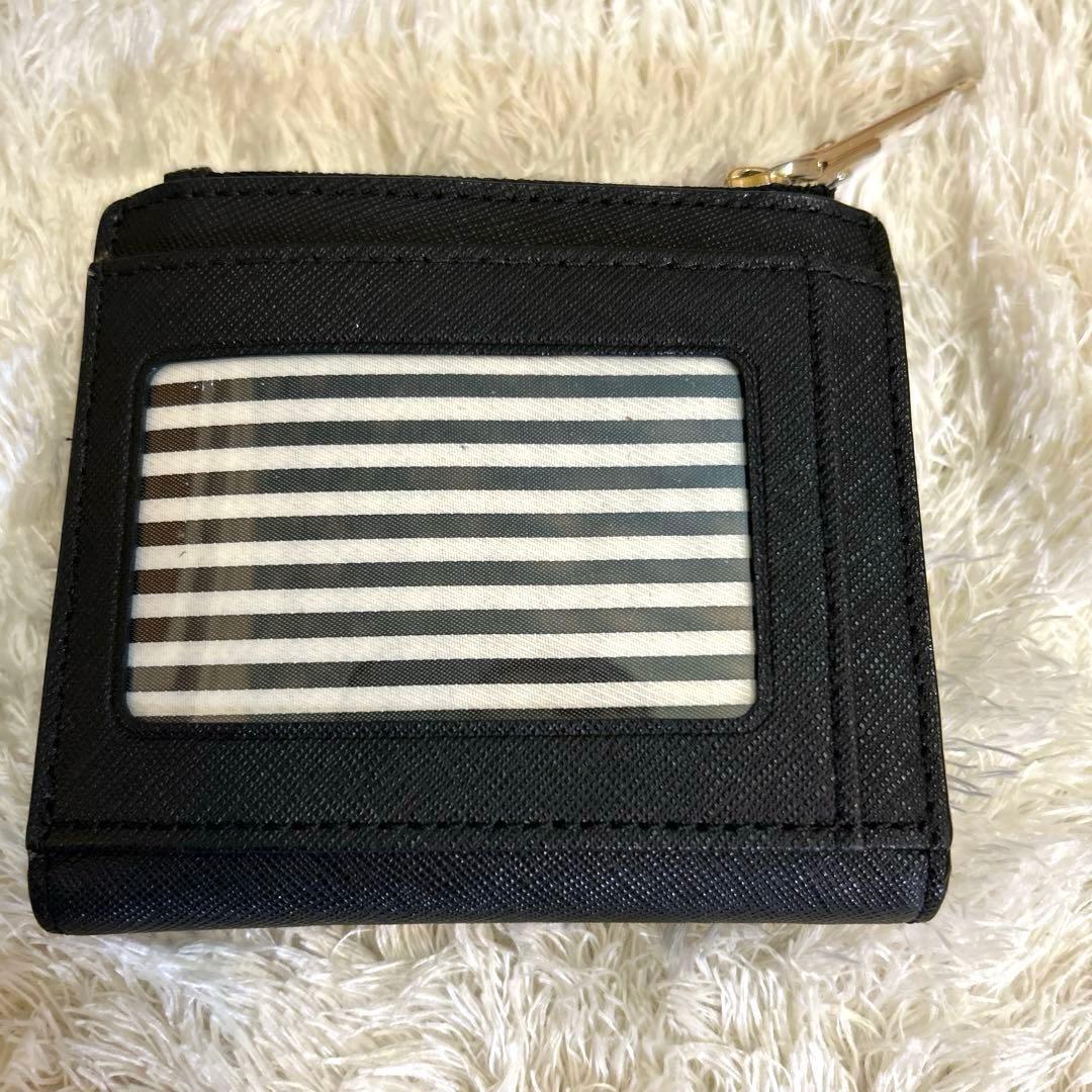 未使用　ケイトスペード　kate spade 二つ折財布　ウォレット　黒