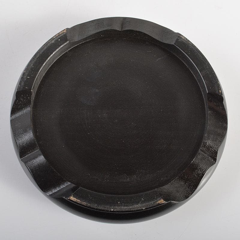 七宝焼　相互七宝造　緑光釉四君子文　七宝花瓶　唐木台付　共箱　D　R6973B