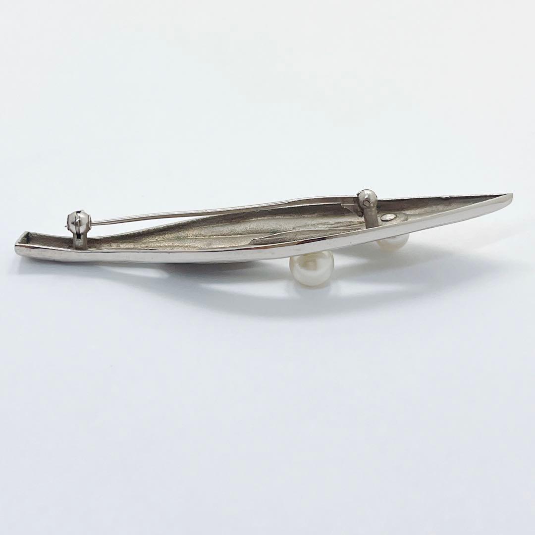 MIKIMOTO ミキモト パール　ブローチ　コサージュ　リーフ　葉