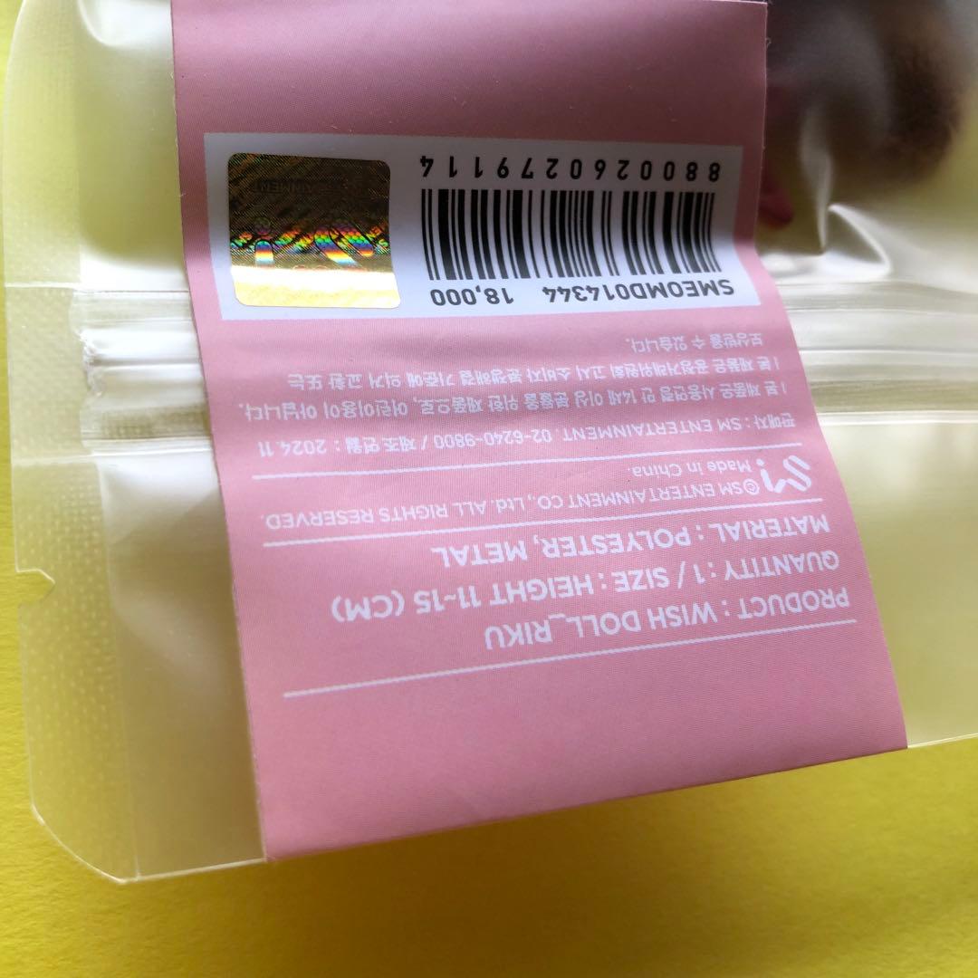 迅速発送　リク　ぬいぐるみ　NCTWISH WISHDOLL RIKU未開封クリ