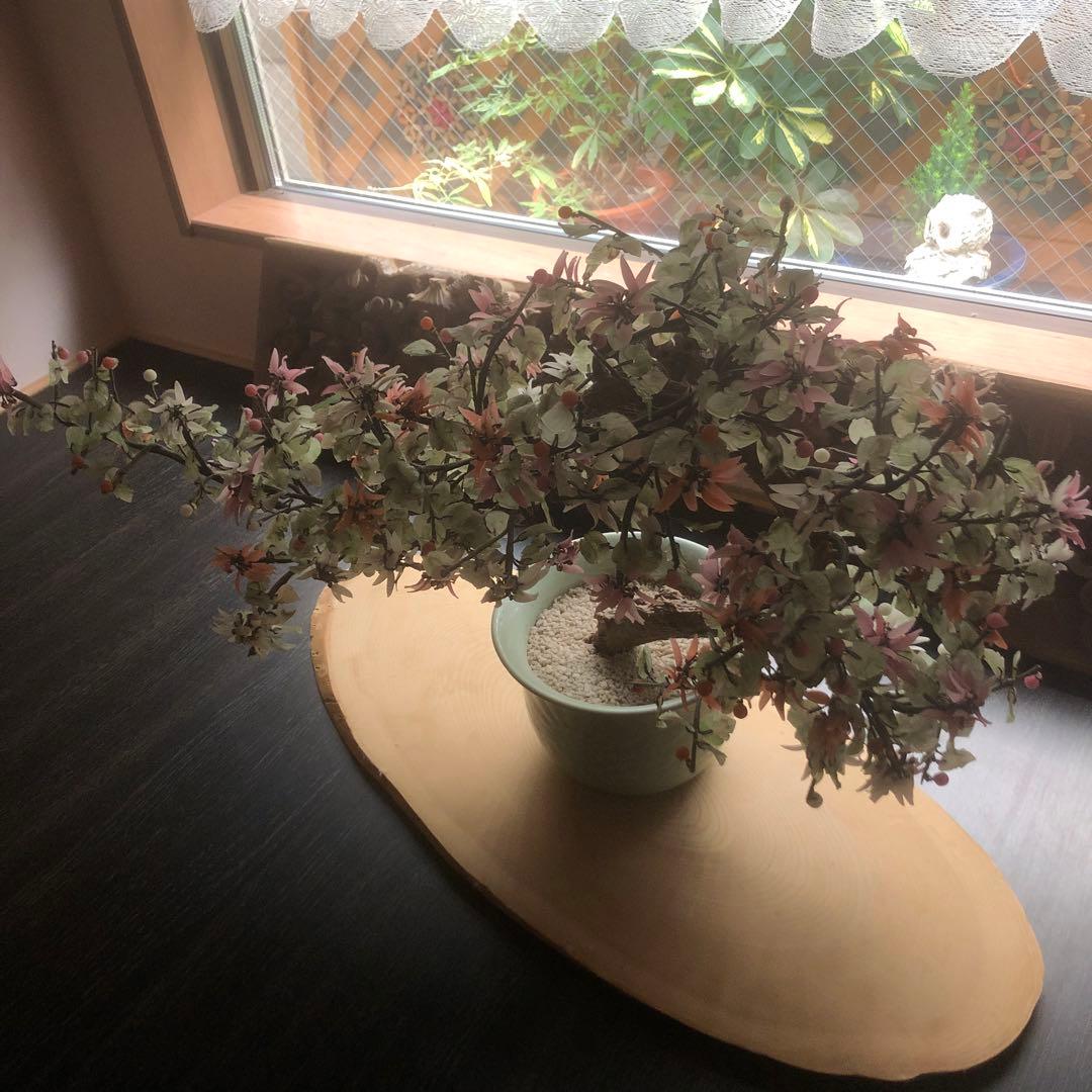 ガラス細工　玉石盆栽　フラワーベース　インテリア　置き物　植木　盆栽　豪華