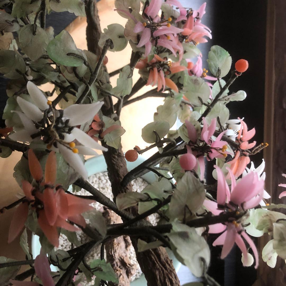 ガラス細工　玉石盆栽　フラワーベース　インテリア　置き物　植木　盆栽　豪華