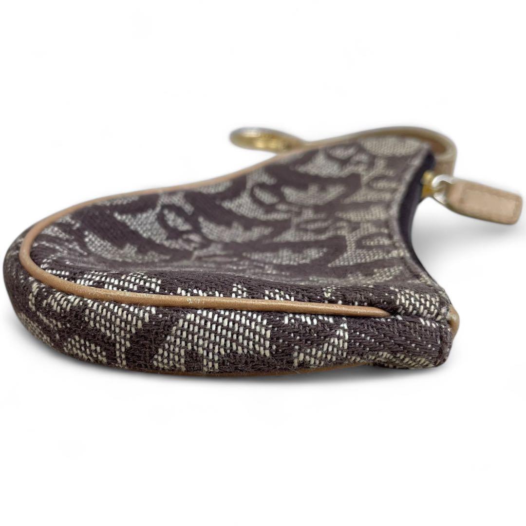 クリスチャンディオール　トロッター　サドル　ケース　ゴールド金具　ブラウン