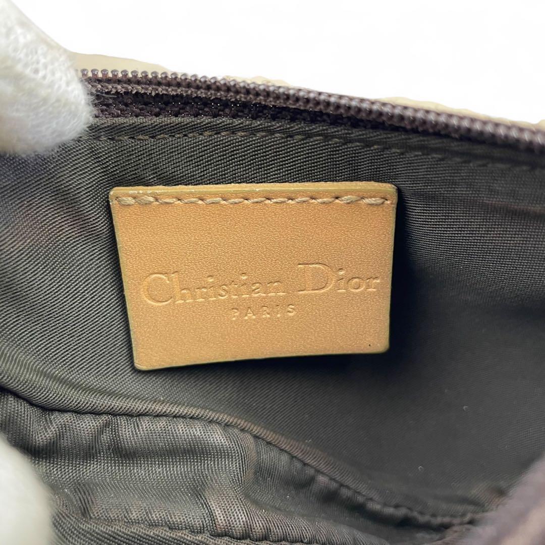 クリスチャンディオール　トロッター　サドル　ケース　ゴールド金具　ブラウン