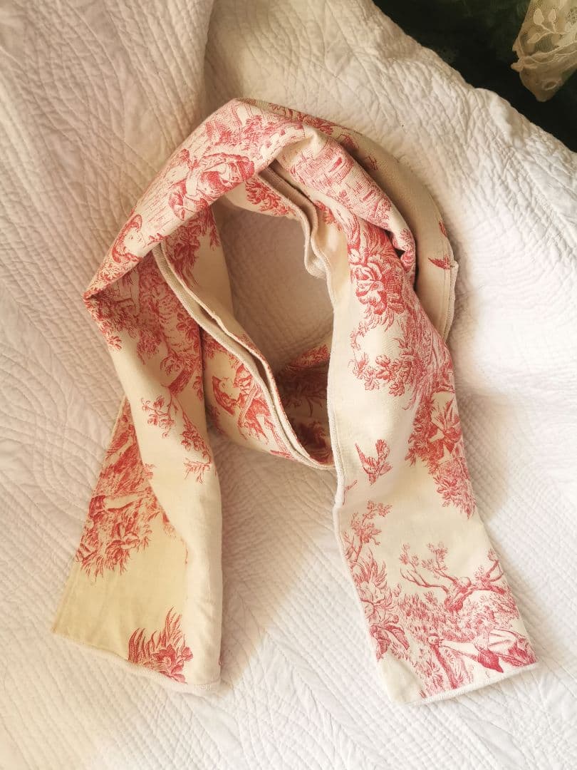 アンティークトワルドジュイ 子供とカップルと天使 田園風景 ランナー マフラー