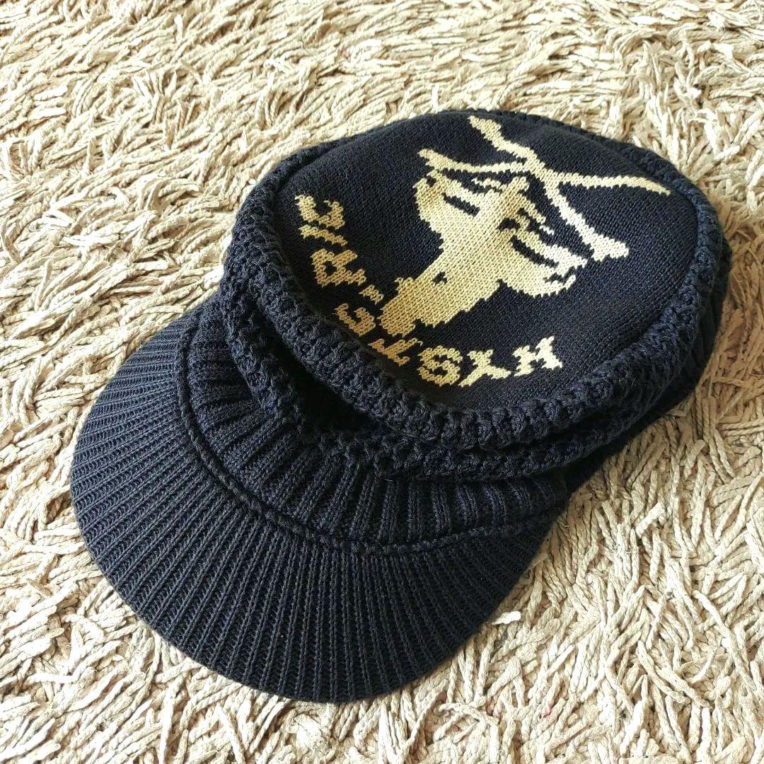 【良品】ヒステリックグラマー　ネイビー　ニットキャップ　ヒスガール