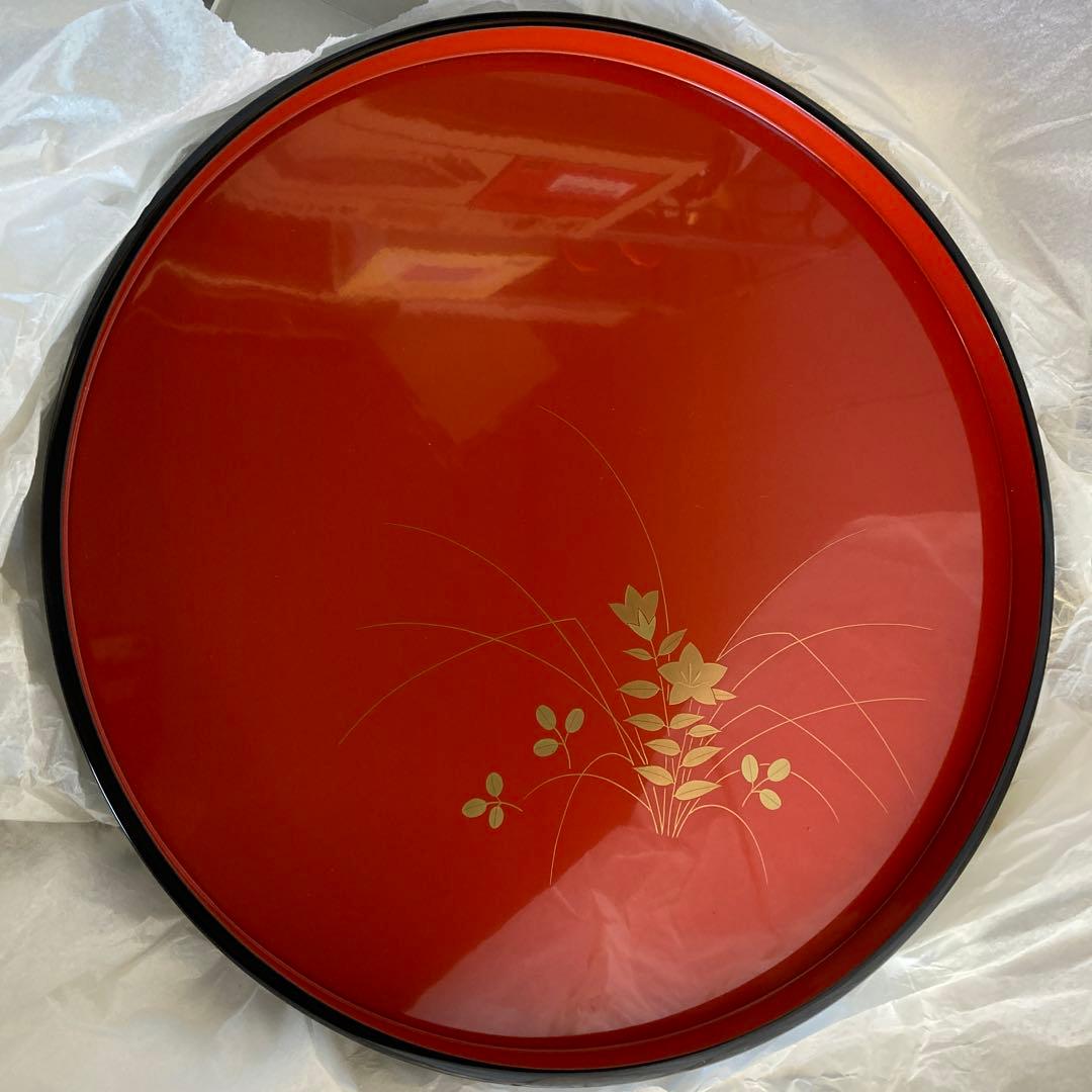 特産品 赤い漆器 皿10枚セット未使用
