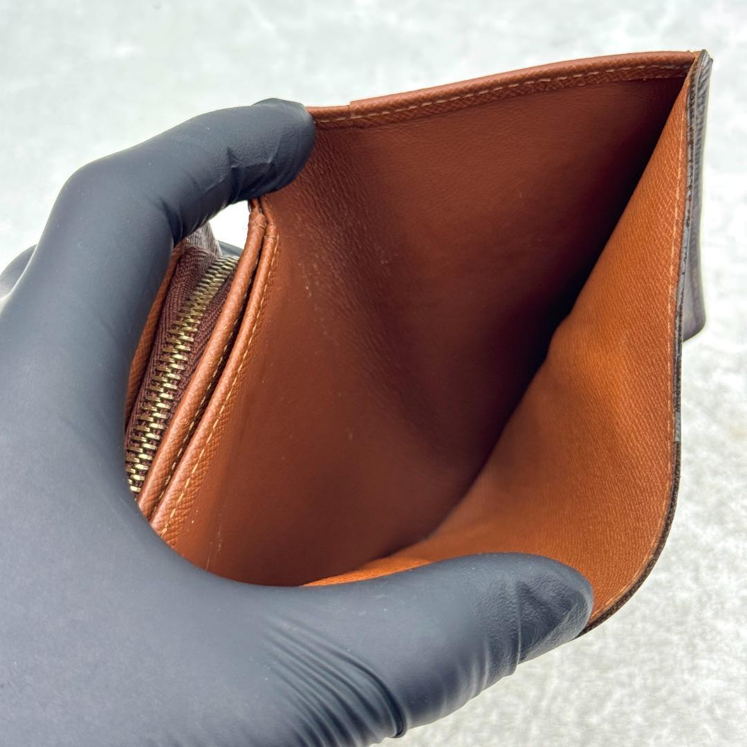 極上 ルイヴィトン モノグラム ポルトフォイユ トレゾール 折り財布 A12