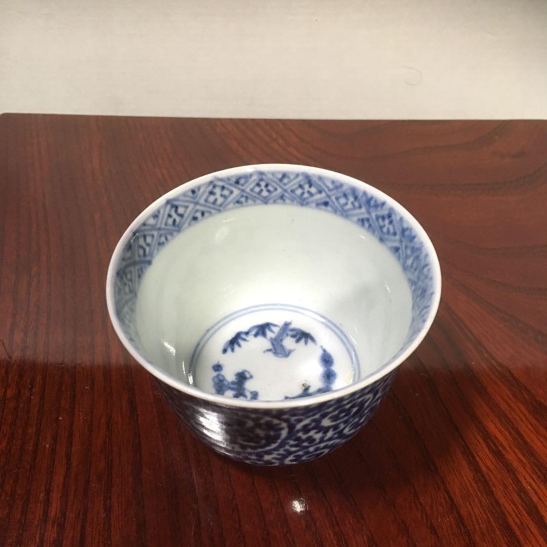 古伊万里 染付 蛸唐草 蕎麦猪口 向付 そばちょこ