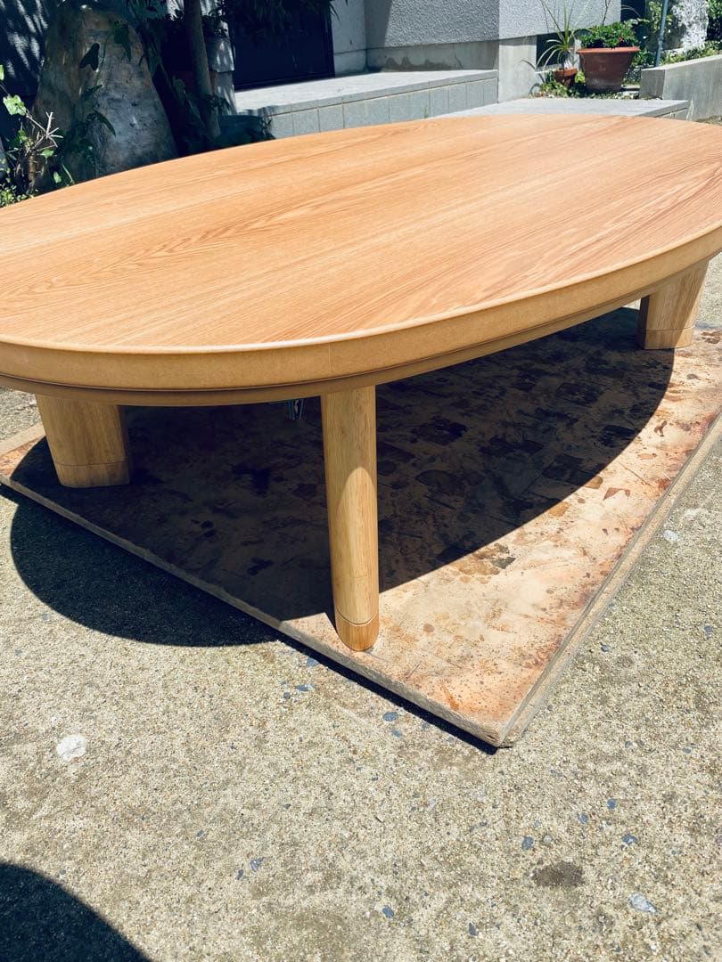 こたつ楕円タモ120日本製・ヒーター別売り