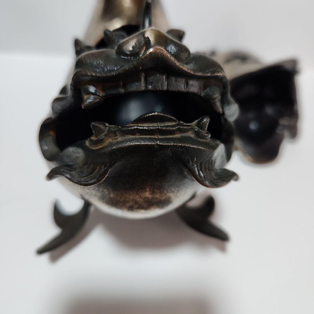 亀文堂　鯉仙人　金属製香炉