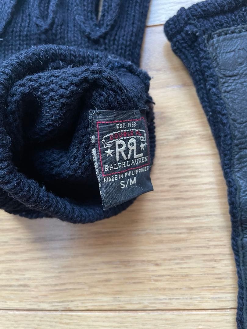 希少 オールド RRL ブラック手袋 S/M 黄金期 ダブルアールエル POLO