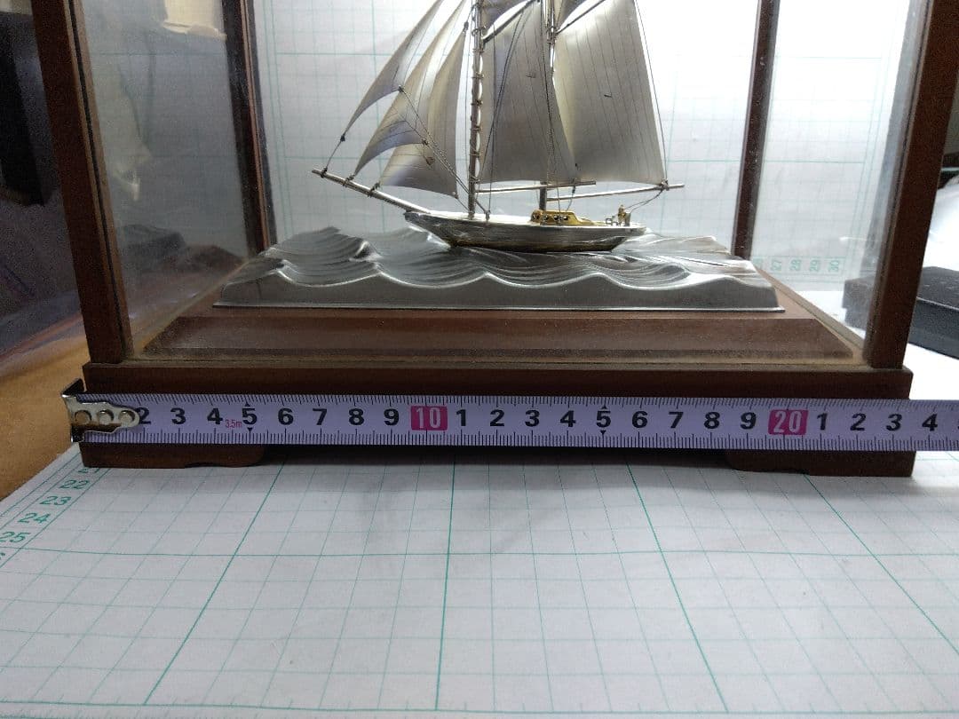 【定価33万円】刻印 Silver 985 関武比古 銀製ヨット２本マスト 5号