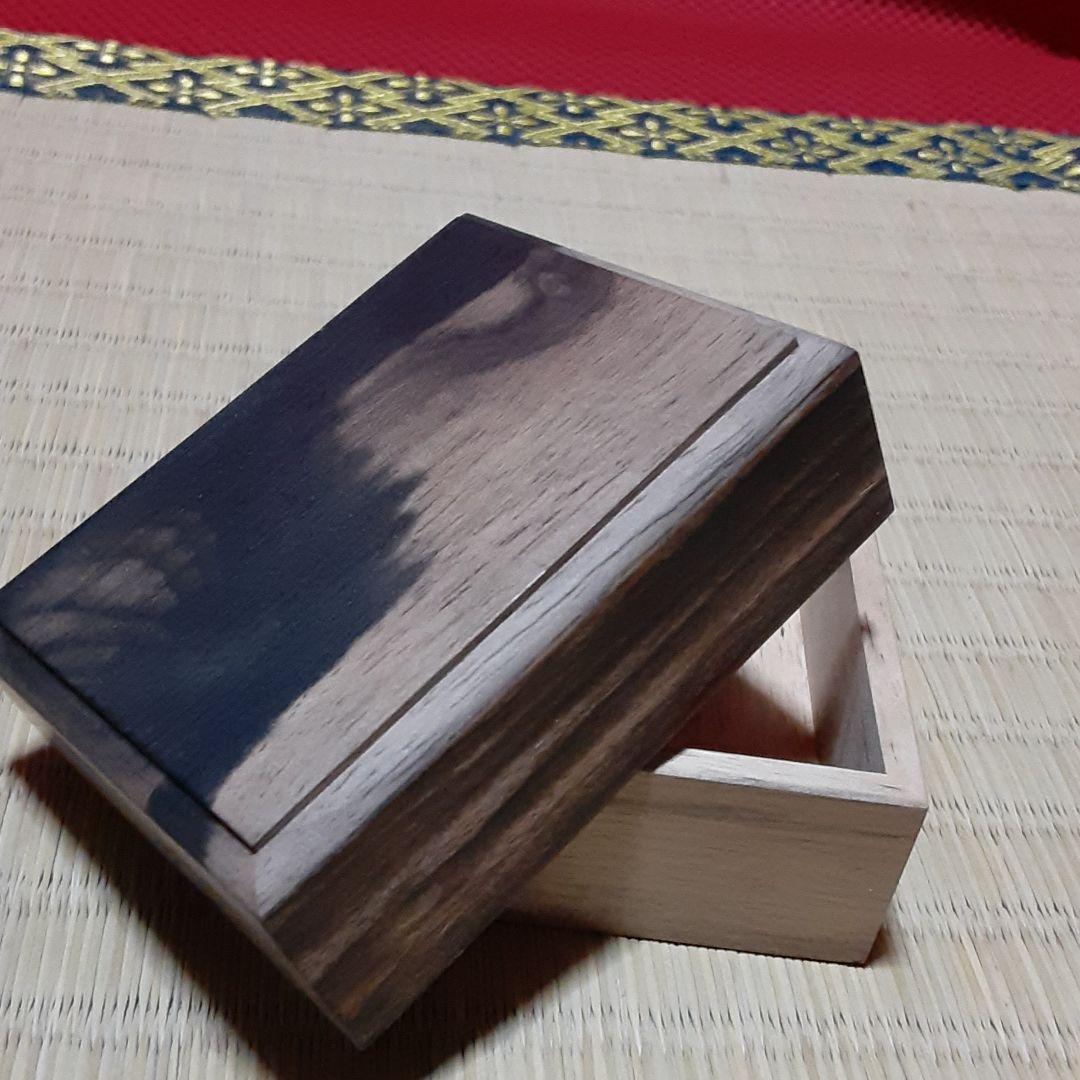 黒柿、京都職人、香合、小物容れ