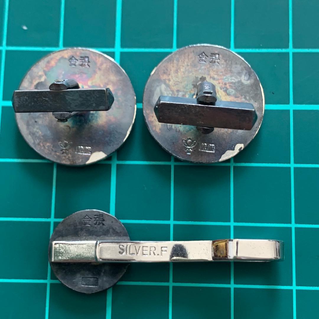 北里研究所のメダル2種とKITASATO 純銀　カフスネクタイピン　まとめセット